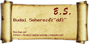 Budai Seherezádé névjegykártya