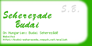 seherezade budai business card