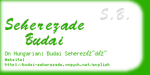 seherezade budai business card